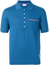 Thom Browne Striped Pocket Polo Shirt - Blue