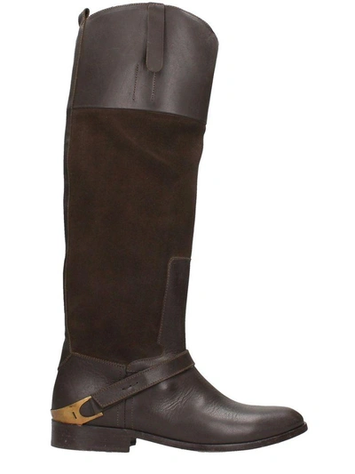 Golden Goose Tall Boots In Brown