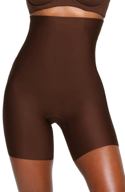 Skims Body Basics High Waist Shaper Shorts In Cocoa
