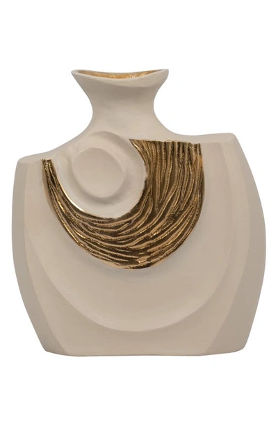 Sagebrook Home Metal 11-inch Embossed Swirl Vase In Gold