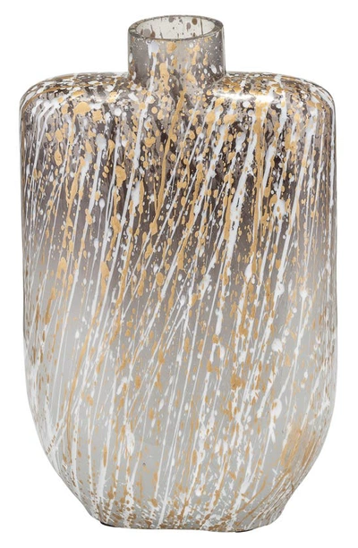 Sagebrook Home Glass 10-inch Stripe Stained Vase In Multi