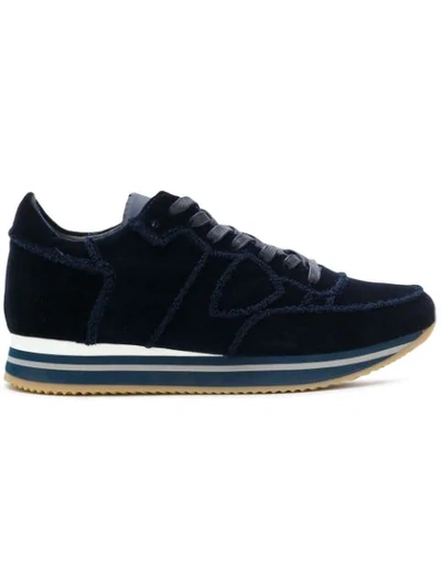 Philippe Model Lace-up Sneakers In Blue