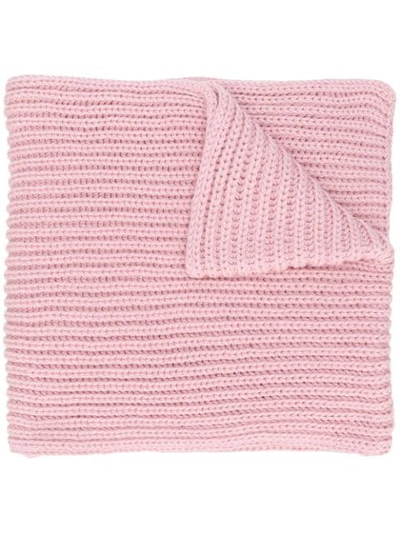 I Love Mr Mittens Oversized Ribbed Knit Scarf - Pink