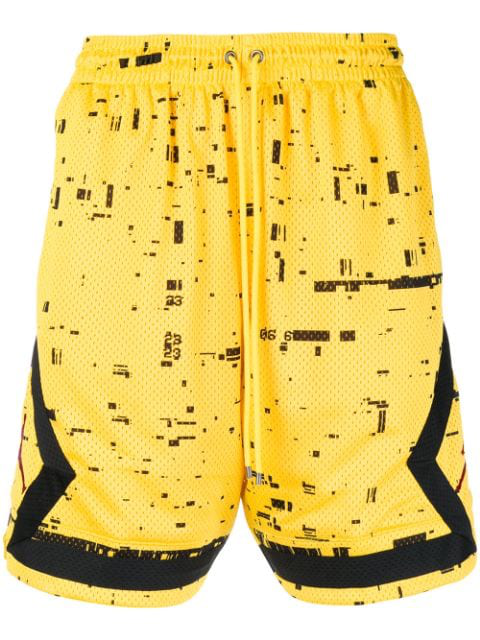 black and yellow jordan shorts