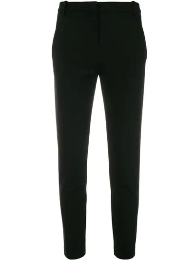 Pinko Cropped Cigarette Trousers In Black