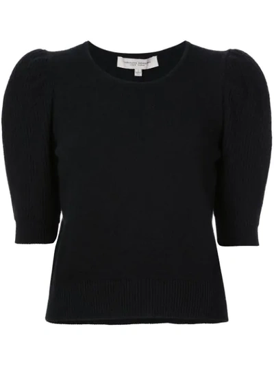 Carolina Herrera Short Sleeve Knit In Black