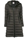 Moncler Zipped Padded Coat - Brown