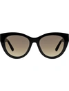 Jimmy Choo Chana 52mm Gradient Sunglasses - Black