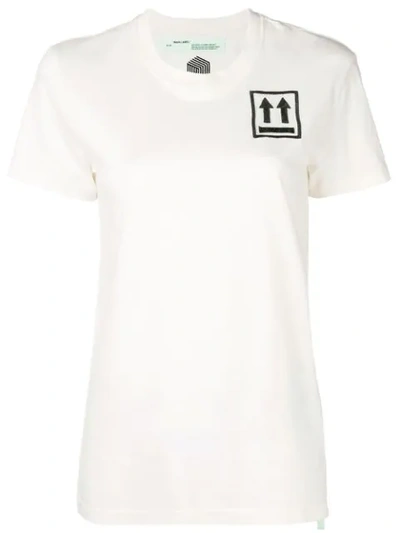 Off-white Off White Stripes Casual T-shirt In White Black