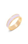 Brook & York Madison Enamel Ring In Gold/lavender