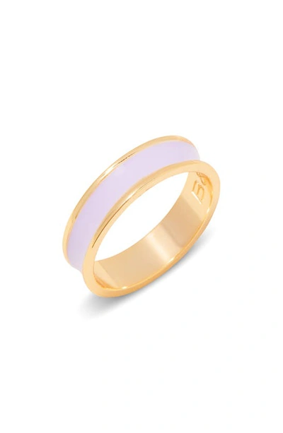 Brook & York Madison Enamel Ring In Gold/lavender