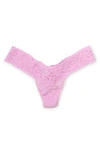 Hanky Panky Signature Lace Low Rise Thong In Cotton Candy