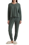 Papinelle Super Soft Thermal Knit Pajamas In Moss