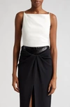 Brandon Maxwell Hardware Detail Knit Camisole In Ivory