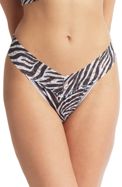 Hanky Panky Print Lace Original Rise Thong In A To Zebra