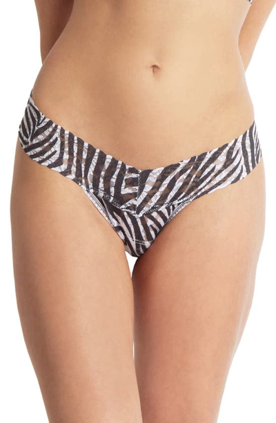 Hanky Panky Print Lace Low Rise Thong In A To Zebra