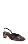 Alohas Lindy Slingback Pump In Coffee Brown