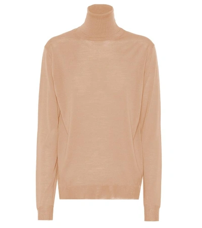 Stella Mccartney Wool Turtleneck Sweater In Beige