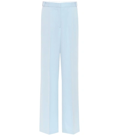Stella Mccartney Wool Wide-leg Pants In Blue