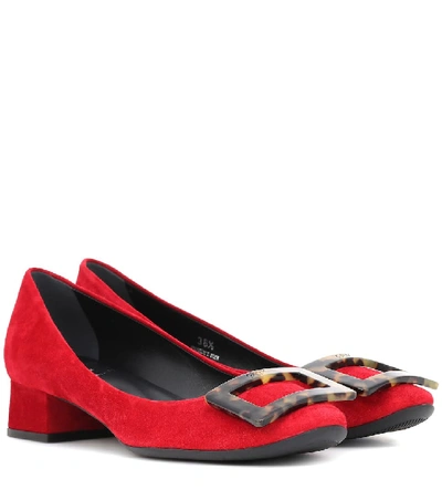 Roger Vivier Belle De Nuit Block Heel Pumps In Red