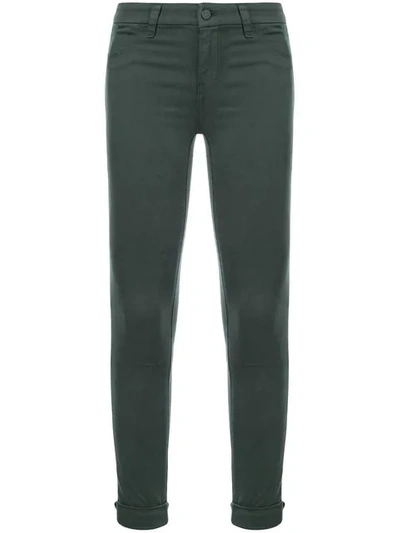 J Brand Skinny Mid Rise Jeans In Green