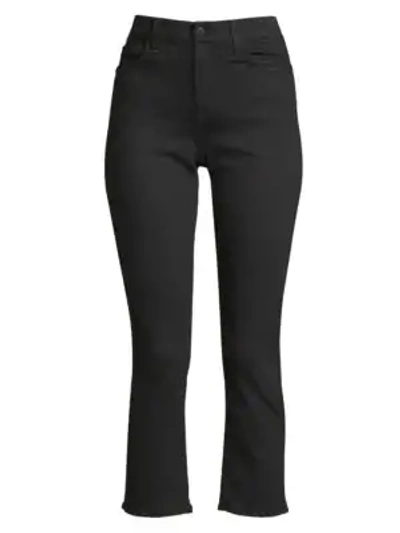 Jen7 By 7 For All Mankind Straight Leg Crop Pants In Black