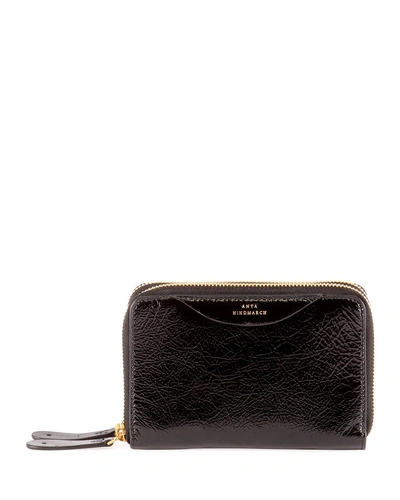 Anya Hindmarch Stack Double Shiny Wallet, Black