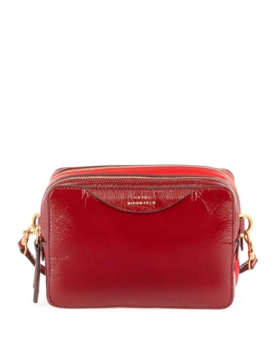 Anya Hindmarch Stack Double Shiny Wallet On A Strap, Red In Medium Red