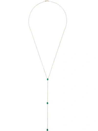 Anita Ko Pear Diamond Lariat In Yellow