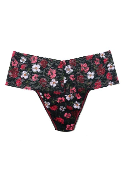 Hanky Panky Floral Print Retro Lace Thong In Am I Dreaming