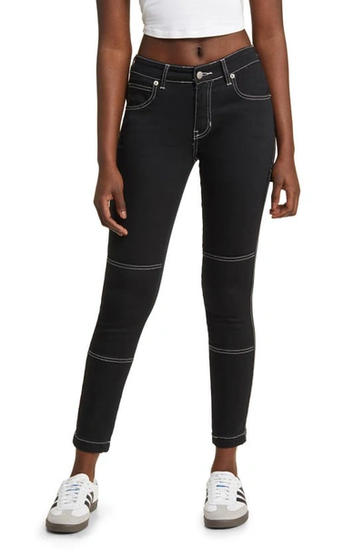 Ptcl Mid Rise Cargo Skinny Jeans In Black