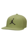 Jordan Pro Baseball Cap In Sky J Lt Olive/ Black/ Black