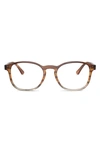 Ray Ban 52mm Phantos Optical Glasses In Brown/ Yellow