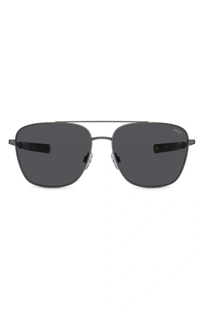 Polo 59mm Pilot Sunglasses In Grey