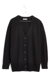 Madewell V-neck Relaxed Cardigan In True Black