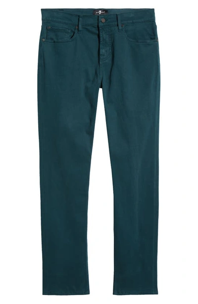 7 For All Mankind Slimmy Luxe Performance Plus Slim Fit Pants In Hunter Green