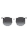Ray Ban 57mm Gradient Square Sunglasses In Transparent