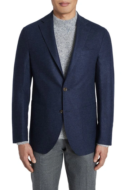 Jack Victor Darwin Soft Constructed Cashmere Knit Sport Coat In Navy