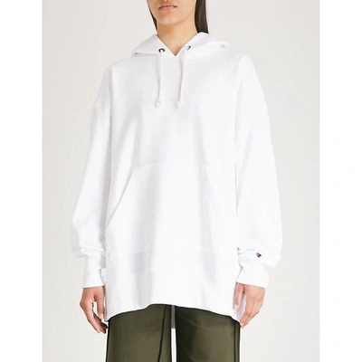 Champion Oversized Cotton-jersey Hoody In Neutrals