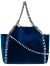 Stella Mccartney Falabella Mini Reversible Tote Bag In Blue