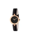 Gucci Women's Swiss Diamantissima Black Leather Strap Watch 32mm Ya141401 In Black / Gold / Gold Tone / Rose / Rose Gold / Rose Gold Tone