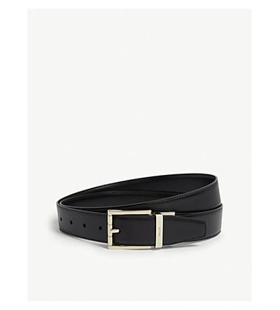 Bally Astor Leather Belt In Gold Black