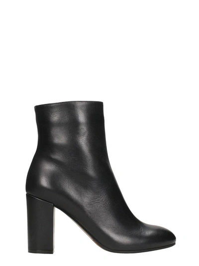 L'autre Chose Black Calf Leather Ankle Boots