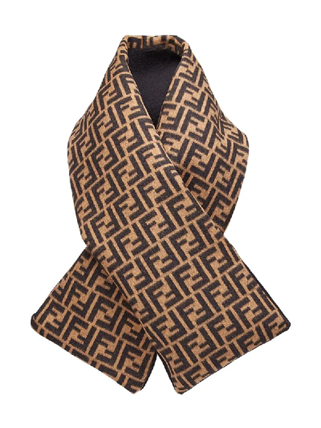 小物 FENDI Monogram Scarf Made in Italy Fendi Monogram Scarf In Brown | ModeSens