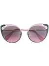 Miu Miu Noir Evolution 54mm Cat Eye Sunglasses - Gold/ Pink Gradient In Metallic