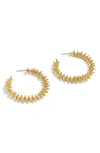Jcrew Beaded Hoop Earrings In Gold