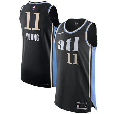 Nike Trae Young Black Atlanta Hawks  Authentic Jersey