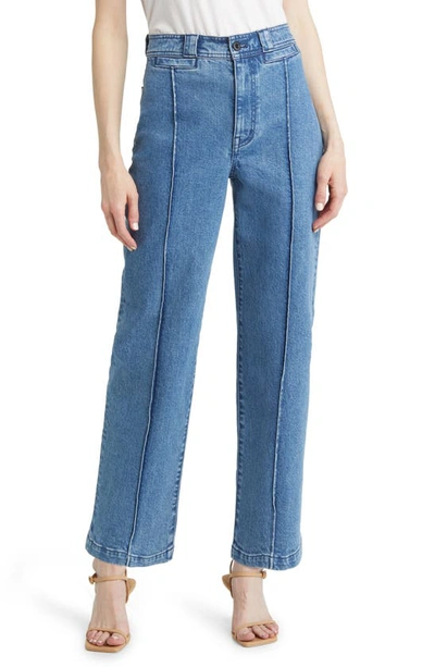 Madewell The Perfect Vintage Pintuck High Waist Wide Leg Jeans In Paradelle Wash