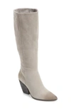 Charles By Charles David Nyles Knee High Boot In Light Grey Suede