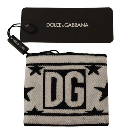 Dolce & Gabbana Black Wool Logo #dgmillennials 1pc Men's Wristband